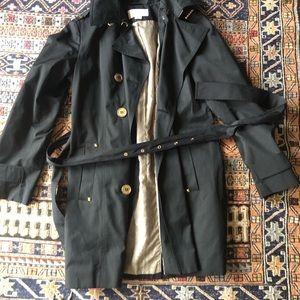 Michael Kors Black Trench w/ Gold Detail Size M